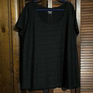 Black shirt lace detail